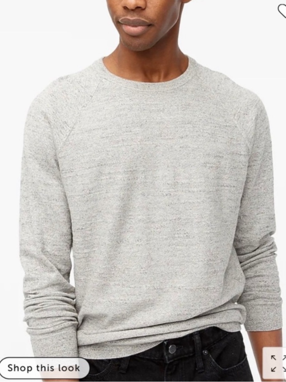 J.Crew Factory Raglan Budded Crewneck Sweater